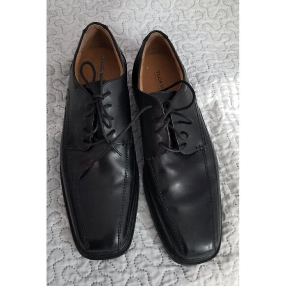 Florsheim Other - Florsheim Mens Black Leather Welter Bike Toe Oxfords Shoe Sz 11D